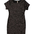 VINTAGE Womens Sheath Dress UK 12 Medium Black Polyester Vintage Vintage and Second-Hand Vintage from Messina Hembry 
