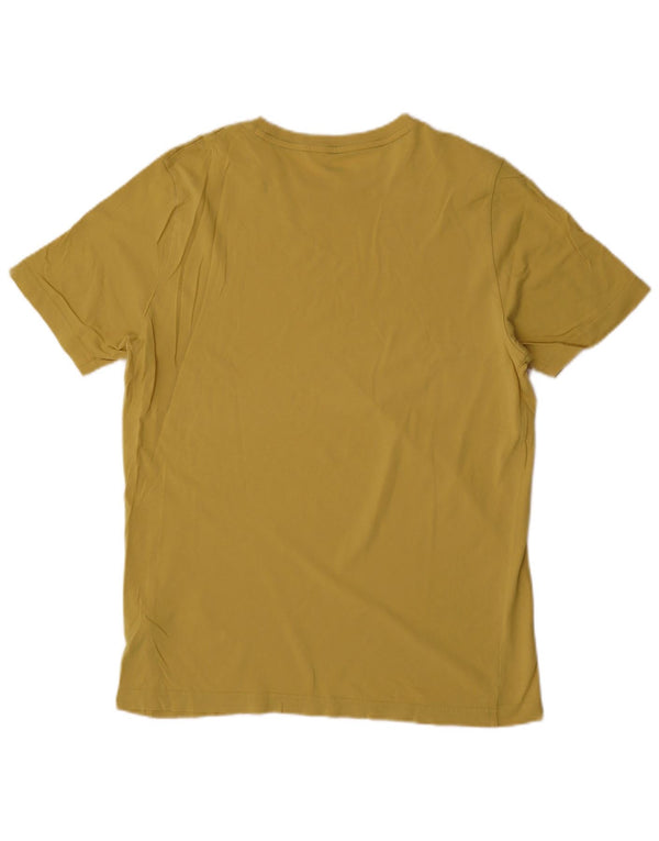 Puma Mens T-Shirt Top Medium Yellow Cotton