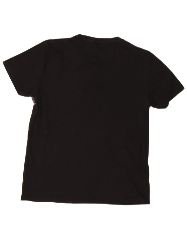 BEN SHERMAN Mens Graphic T-Shirt Top Medium Black Cotton