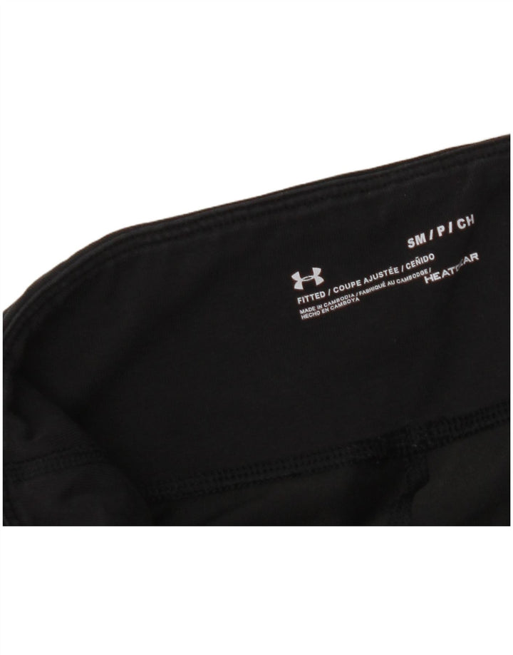 UNDER ARMOUR Dame Heat Gear Grafiske Leggings UK 10 Small Black
