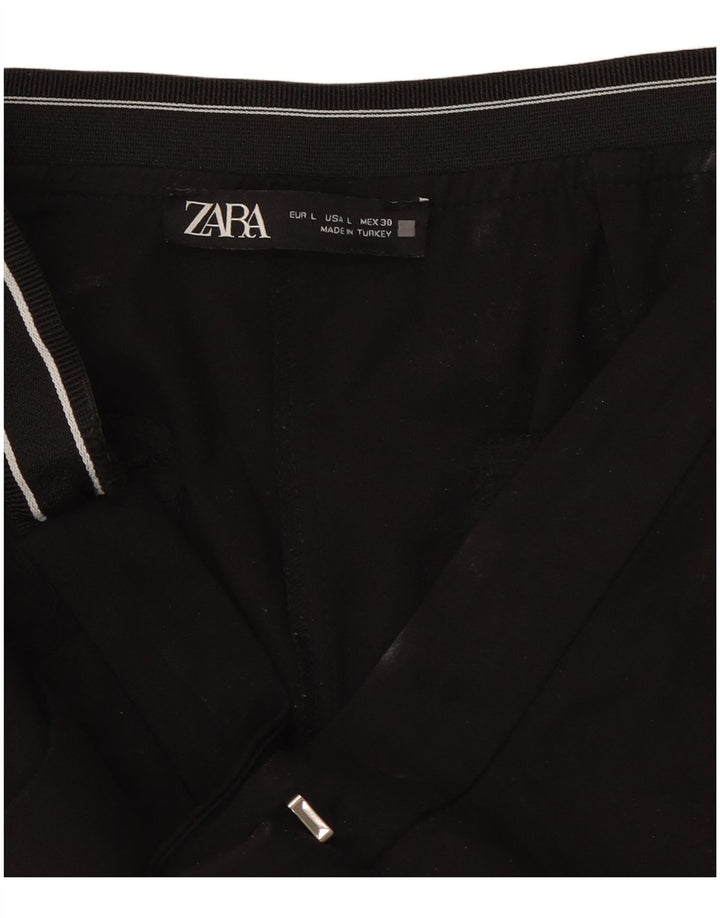 Zara Lige Chinobukser Large W32 L27 Sort