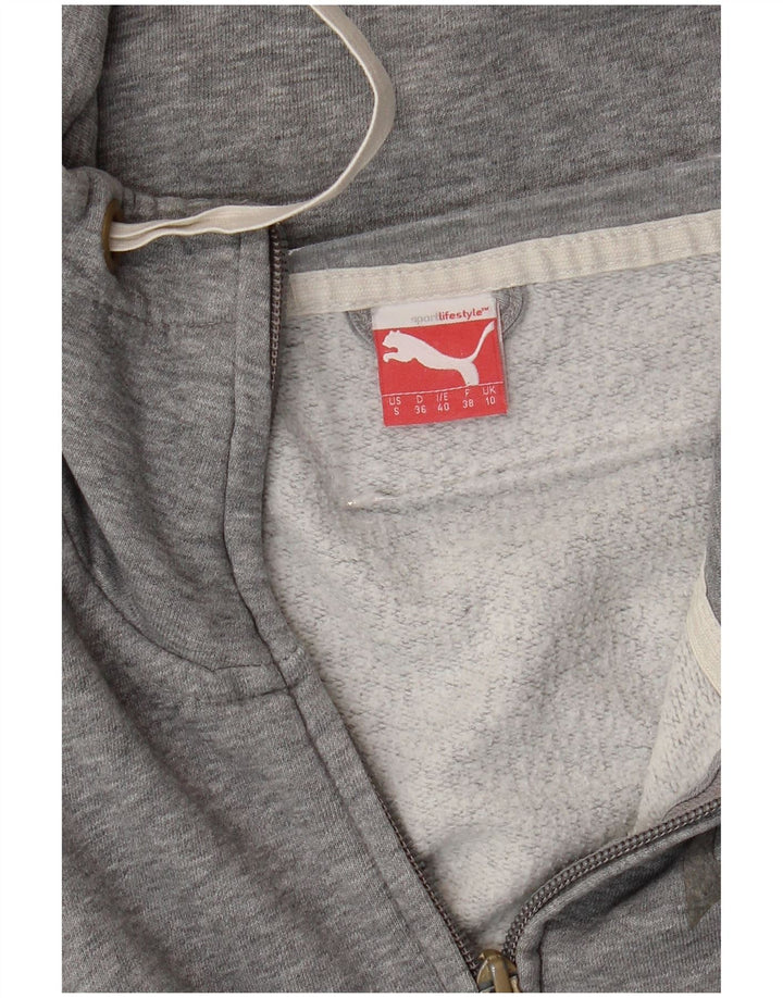 PUMA træningsdragt topjakke til kvinder UK 10 Small Grå Flecked