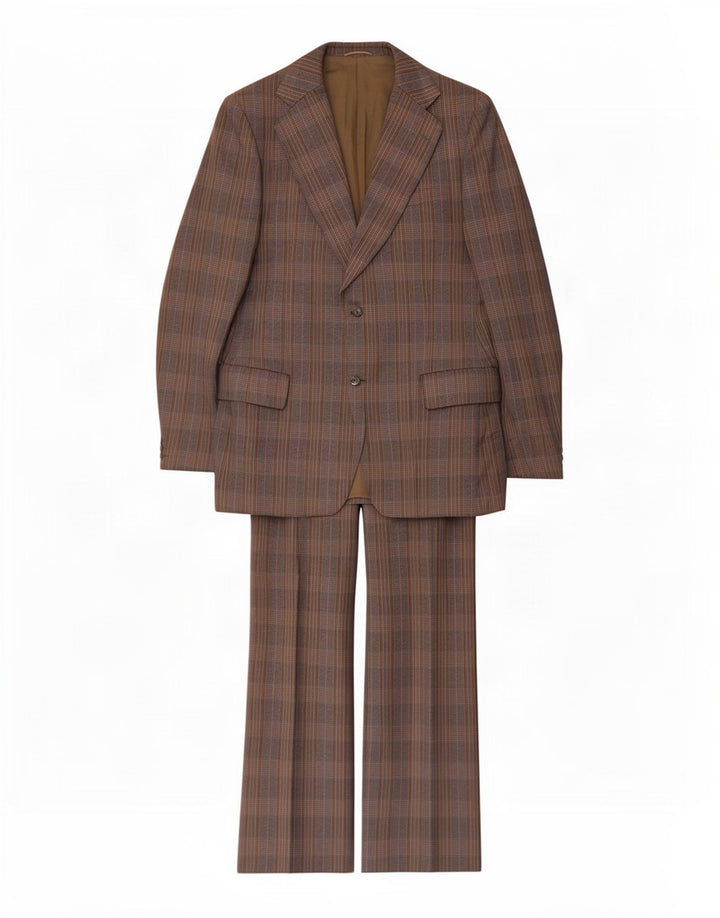 Magee Herredragt med 2 knapper UK 38 Medium W32 L32 brun ternet jomfruuld