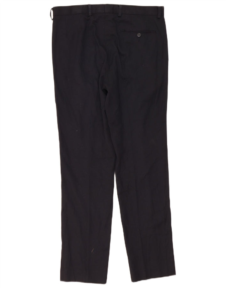 Marks & Spencer Slim Suit Bukser til kvinder W32 L33 Marineblå polyester