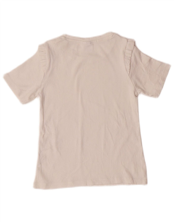 Zara Pige T-Shirt Top 11-12 År Hvid