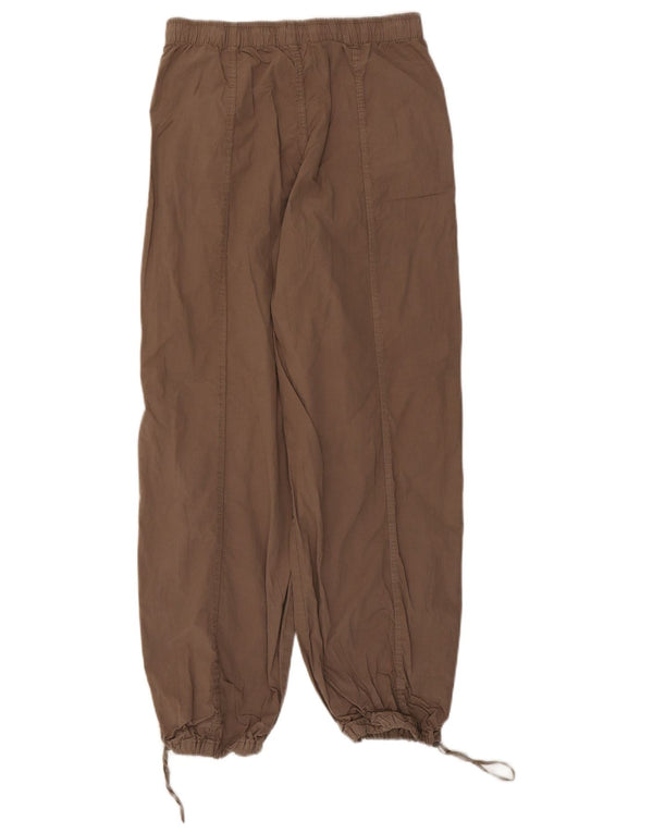 Zara Dame Højtaljede Loose Fit Bukser XS W24 L29 Beige