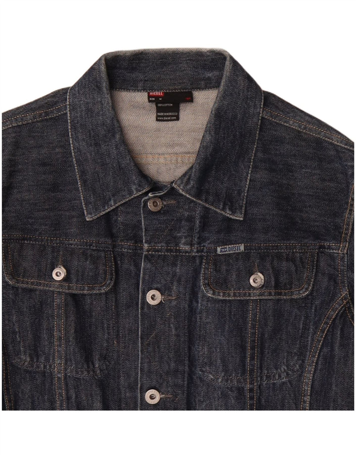 DIESEL Dame denimjakke UK 14 Medium Blue Bomuld