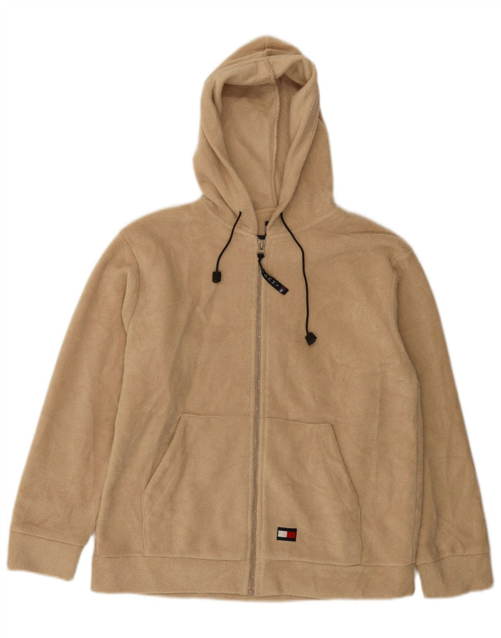 Tommy Hilfiger Dame Hætte Fleecejakke UK 18 XL Beige Polyester