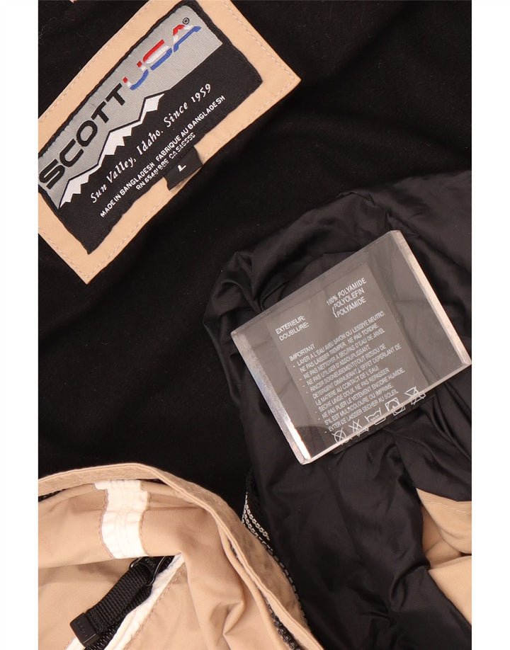 Scott Herre Loose Fit regnjakke UK 40 Large Beige Colourblock Nylon