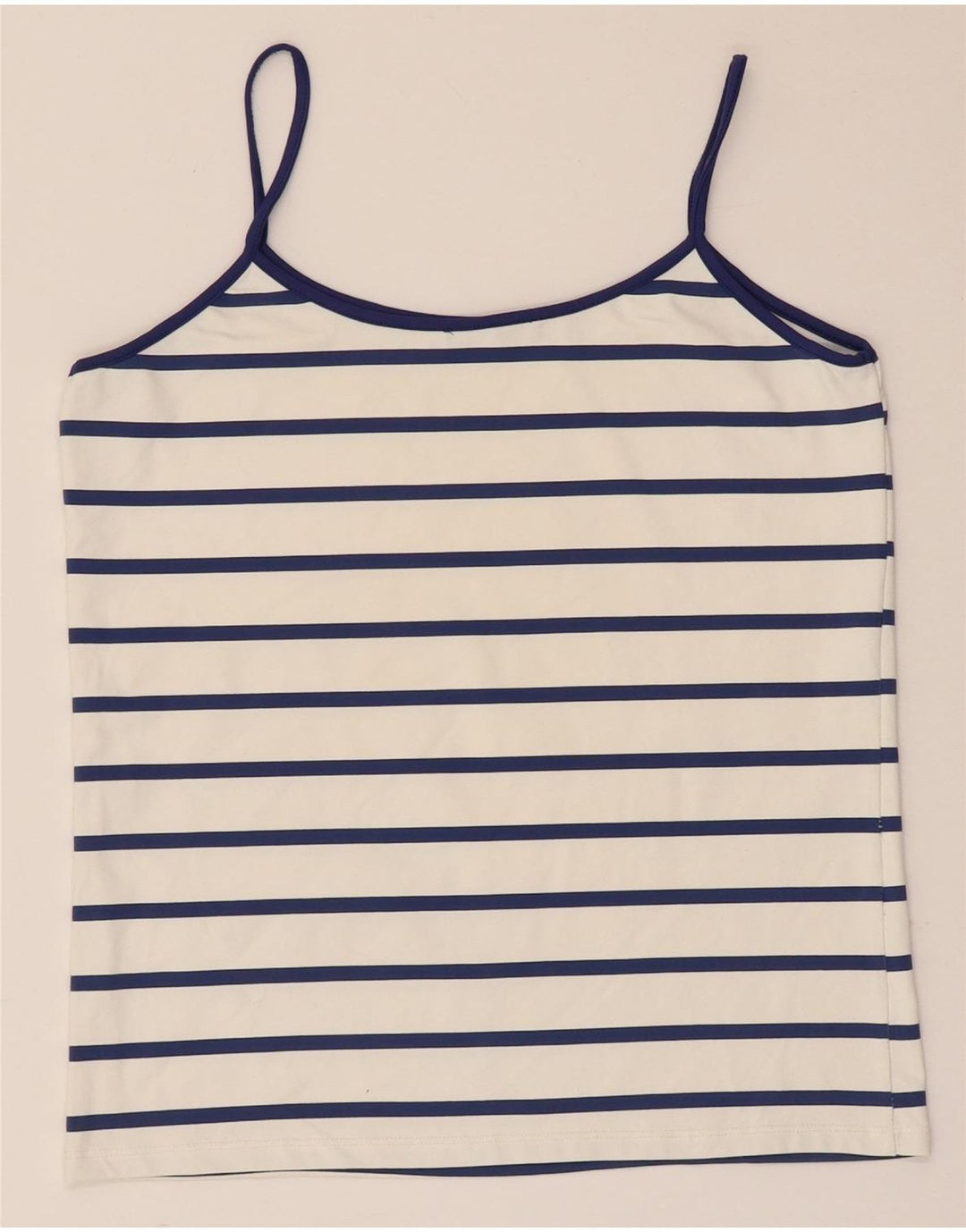 Zara Dame Cami Top UK 14 Stor Hvidstribet