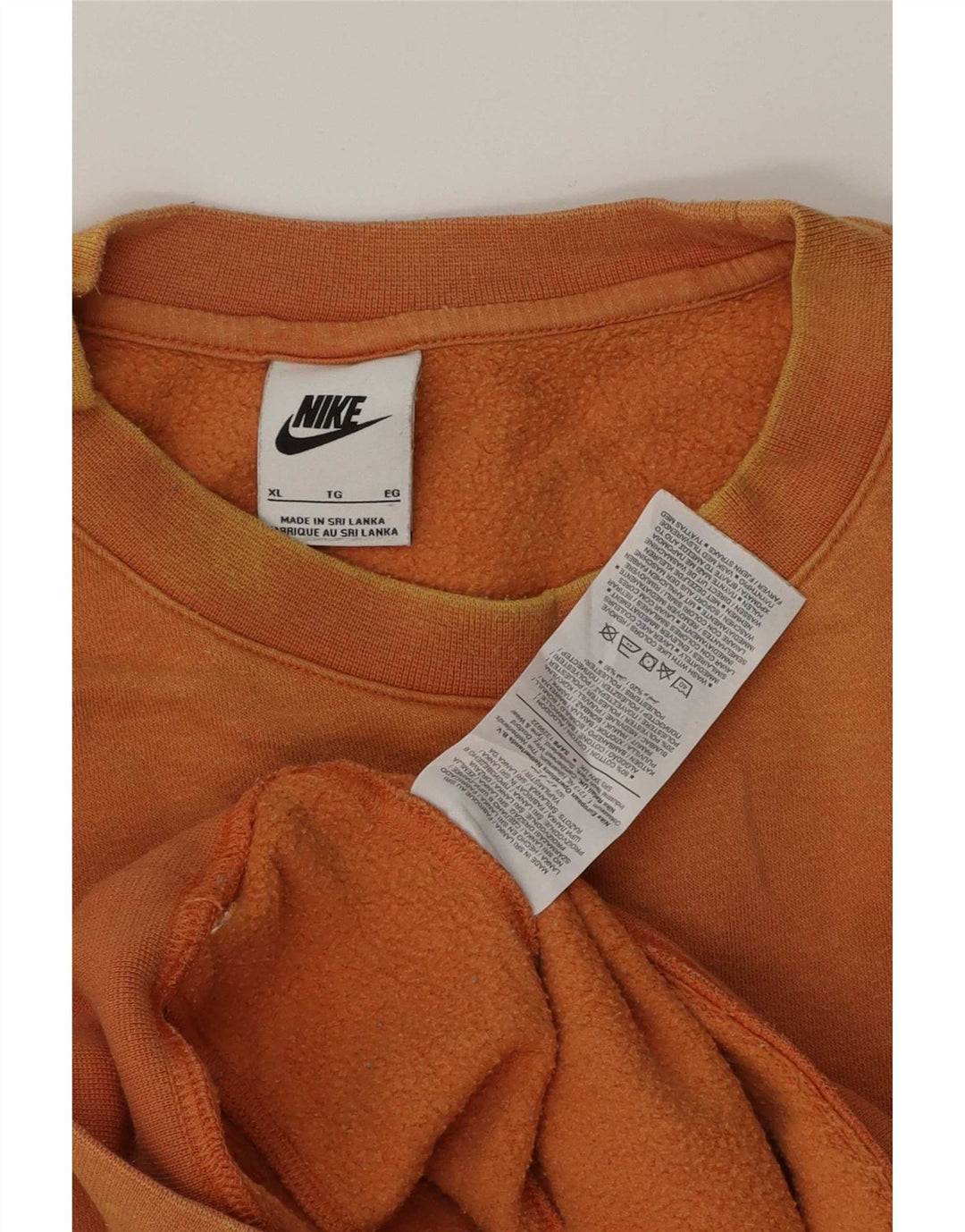 Nike Sweatshirt Jumper XL til mænd, orange bomuld
