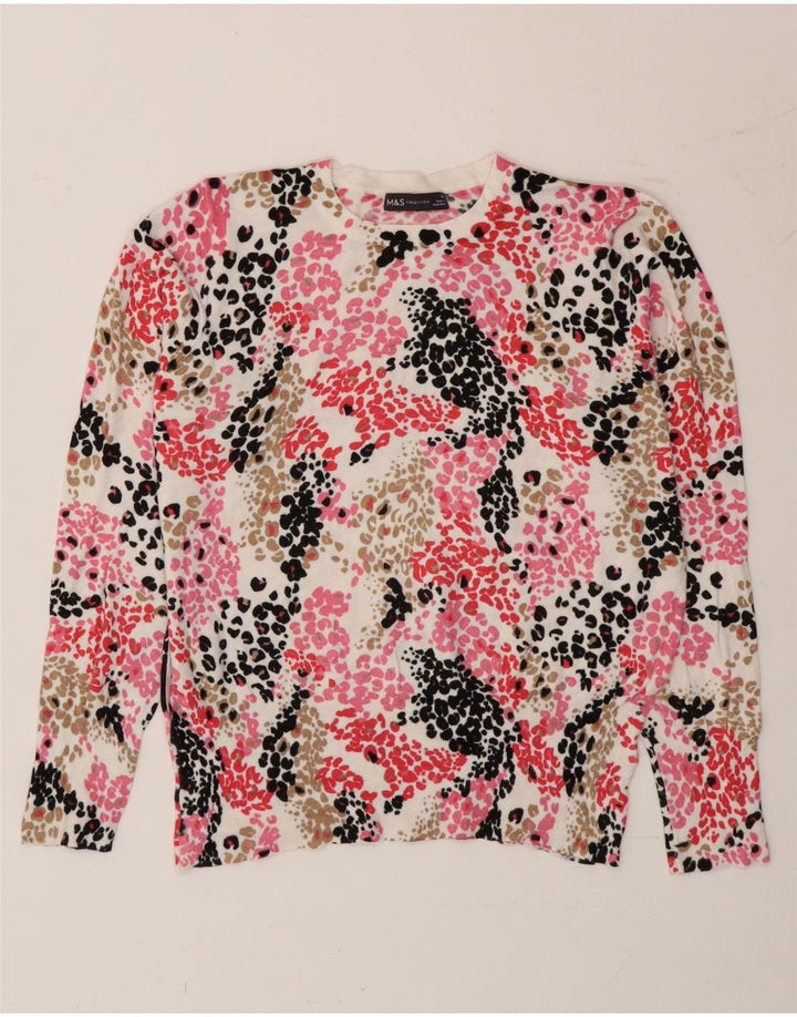 Marks & Spencer Dame sweater med rund hals DK 14 Stor Flerfarvet