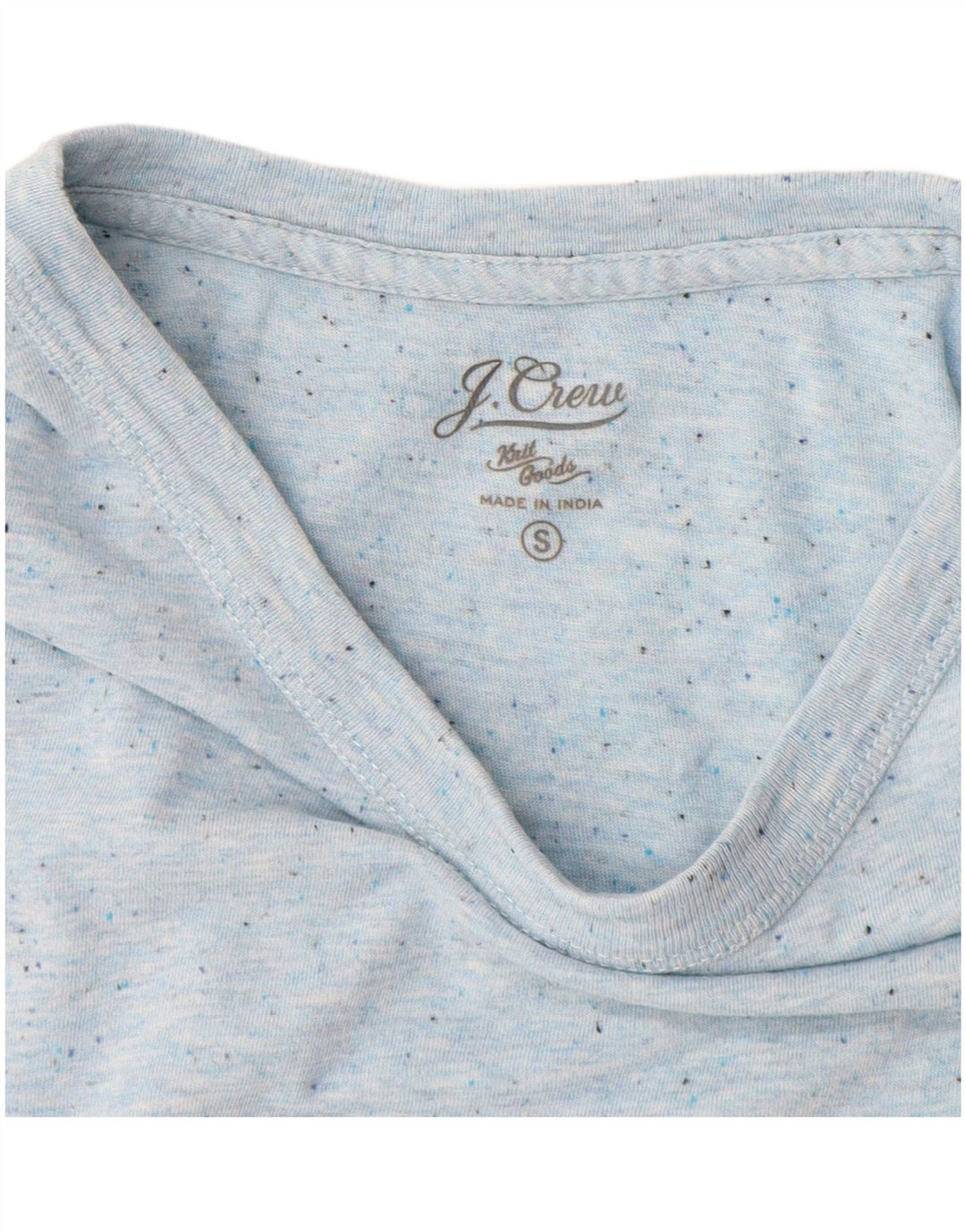 J. Crew Herre T-Shirt Top Lille Blå Flecked Bomuld