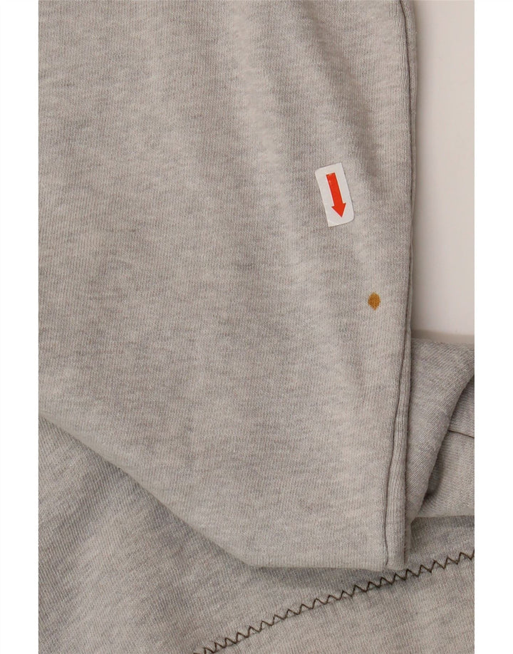 FAT FACE Herre Grafisk Zip Neck Sweatshirt Jumper XL Grå Bomuld