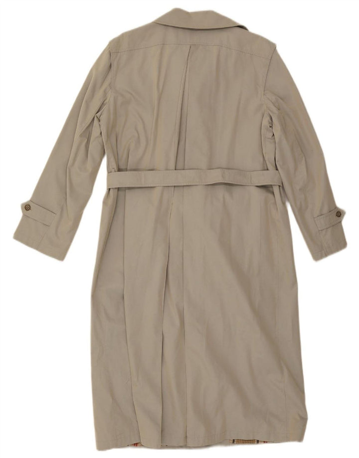 Vintage Trench Coat til kvinder IT 44 Medium Beige Bomuld