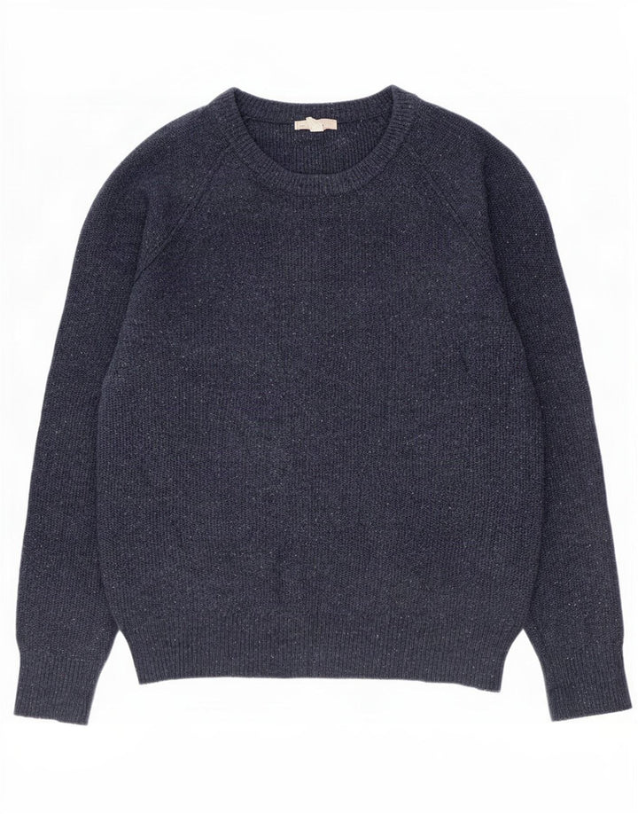 Gap Herre Crew Neck Jumper Sweater Medium Navy Blue Flecked Uld