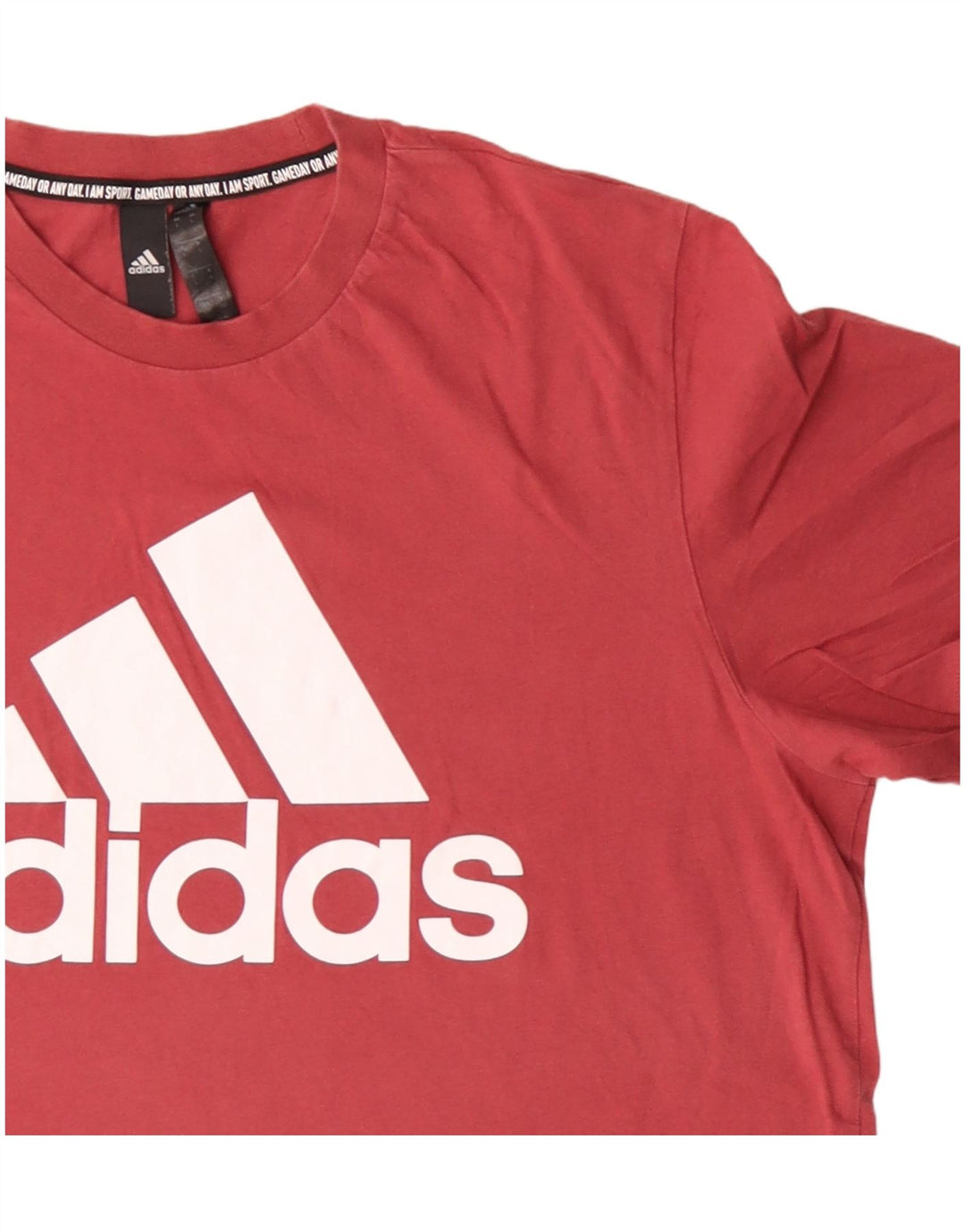 ADIDAS Grafisk T-shirt top til mænd, stor rød bomuld