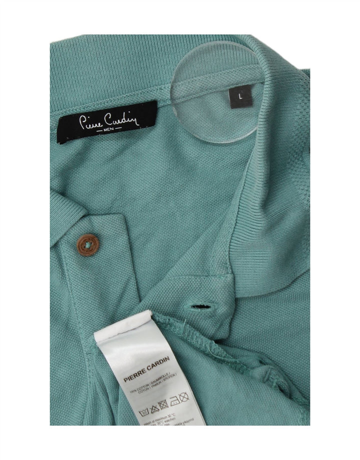 Pierre Cardin Poloskjorte til mænd Stor turkis bomuld