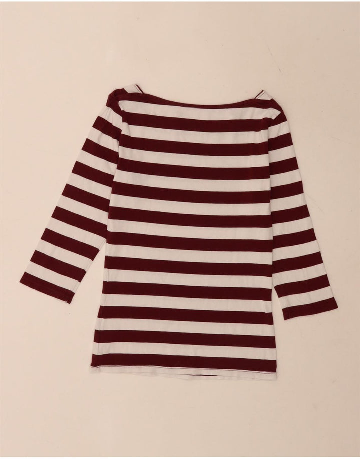 Tommy Hilfiger Womens Regular Top 3/4 ærme UK 8 Small White Striped