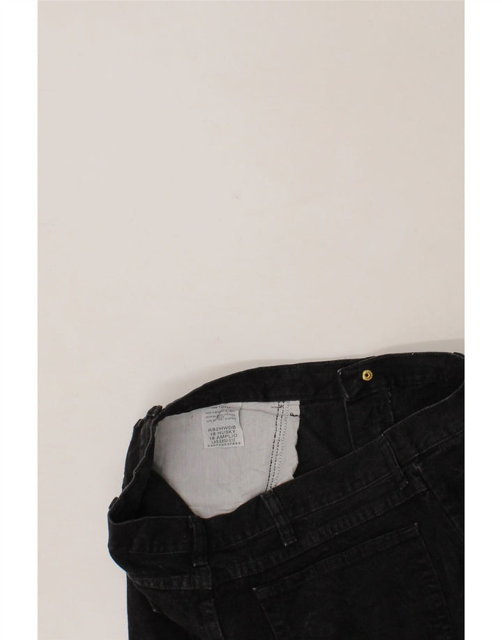RUSTLER Womens Denim Shorts US 18 2XL W36 L12 Black Cotton Vintage Rustler and Second-Hand Rustler from Messina Hembry 