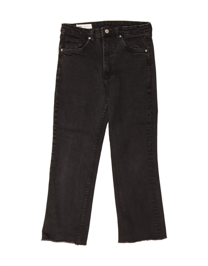 ZARA Womens Cropped Jeans EU 38 Small W28 L24 Black Vintage Zara and Second-Hand Zara from Messina Hembry 