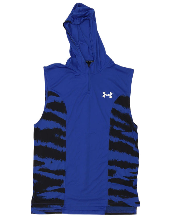 Under Armour Herre Hætte Grafisk Vest Top Stor Blå Animal Print Polyester