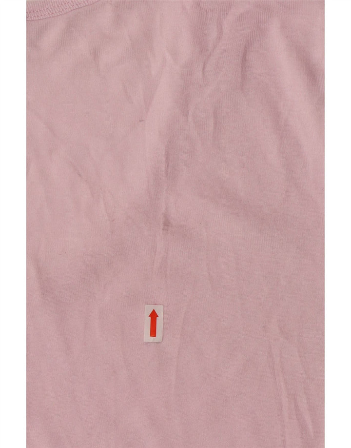 CHAMPION Dame T-Shirt Top UK 14 Stor Pink Bomuld