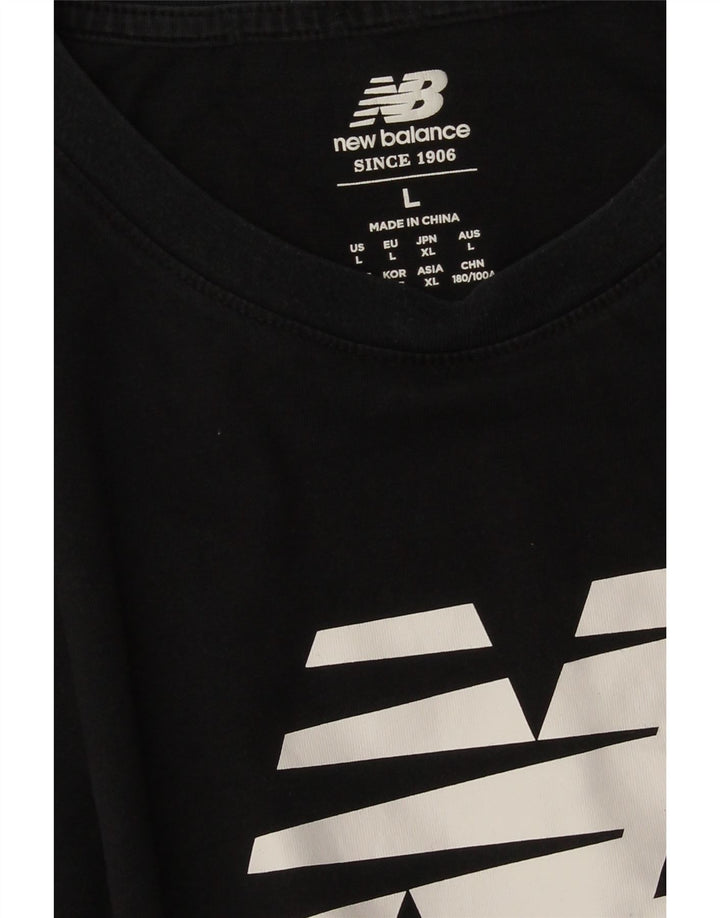 NEW BALANCE Herre Grafisk T-Shirt Top Stor Sort