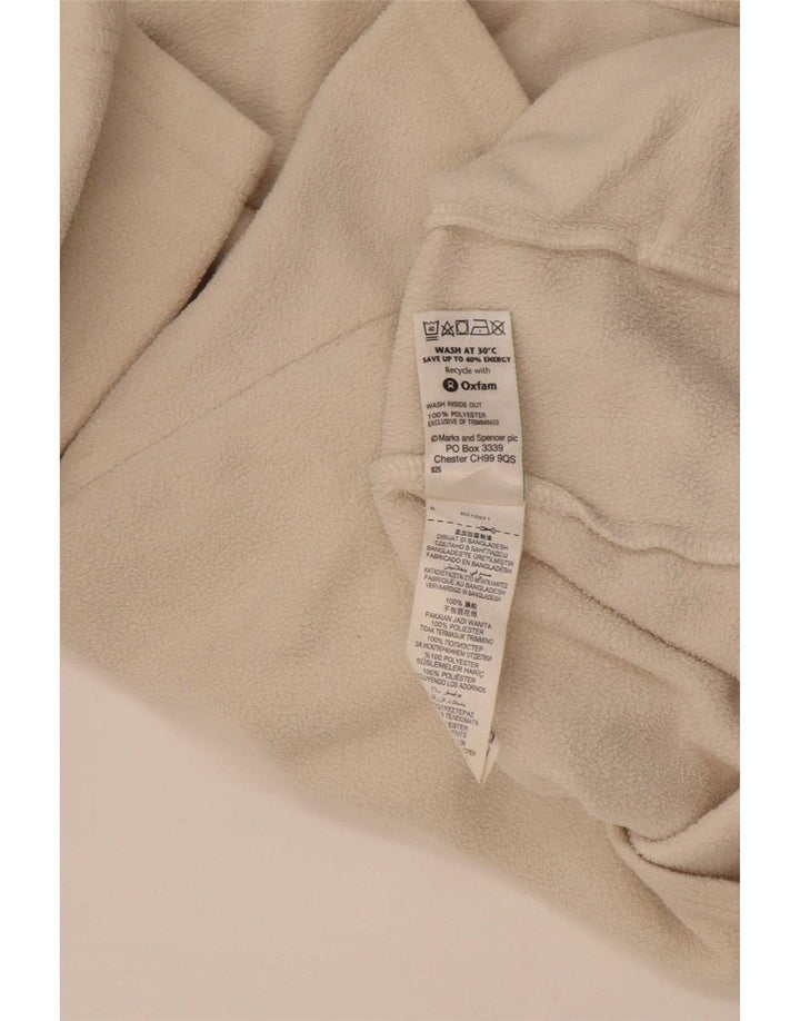 Marks & Spencer Fleecejakke til kvinder UK 12 Medium Beige Polyester