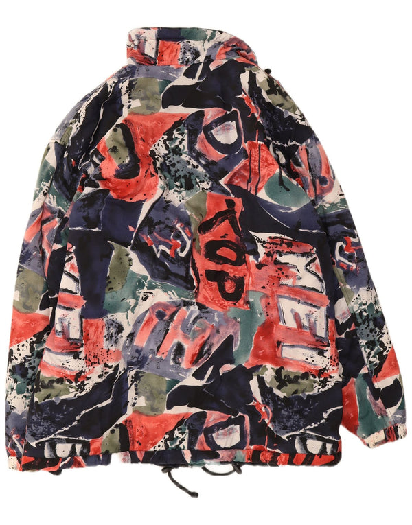 Vintage herre abstrakt mønster vindjakke UK 42 XL flerfarvet