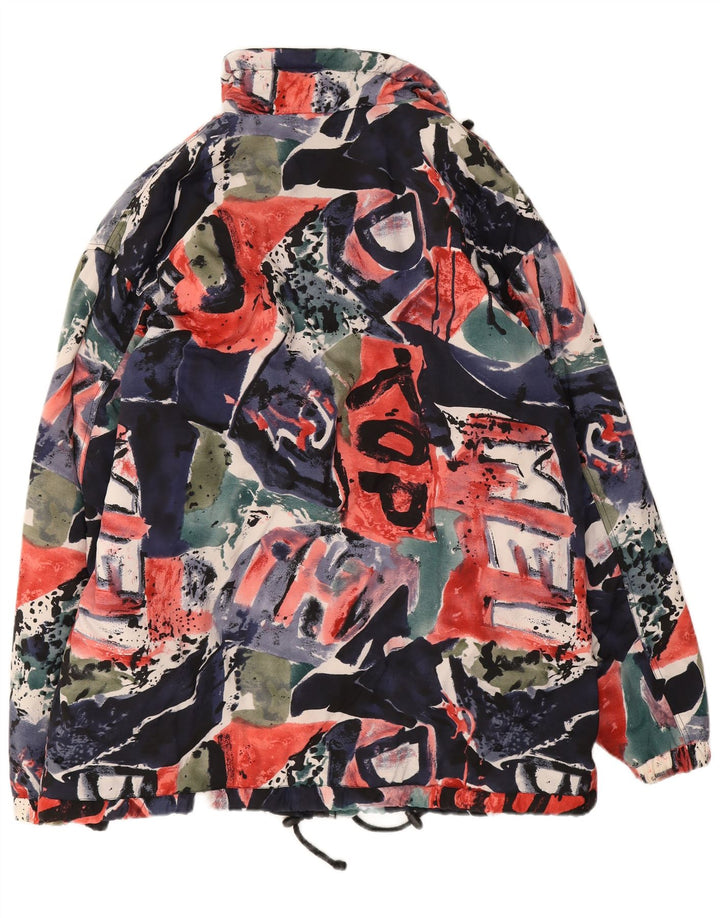 Vintage herre abstrakt mønster vindjakke UK 42 XL flerfarvet