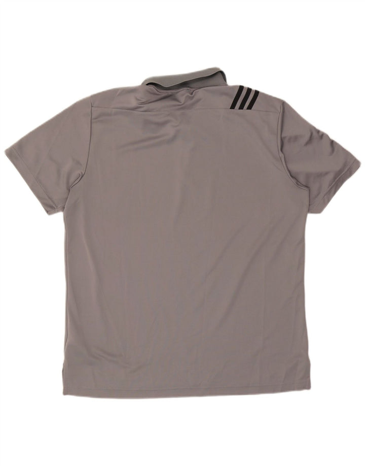 Adidas Poloskjorte til mænd, stor grå polyester