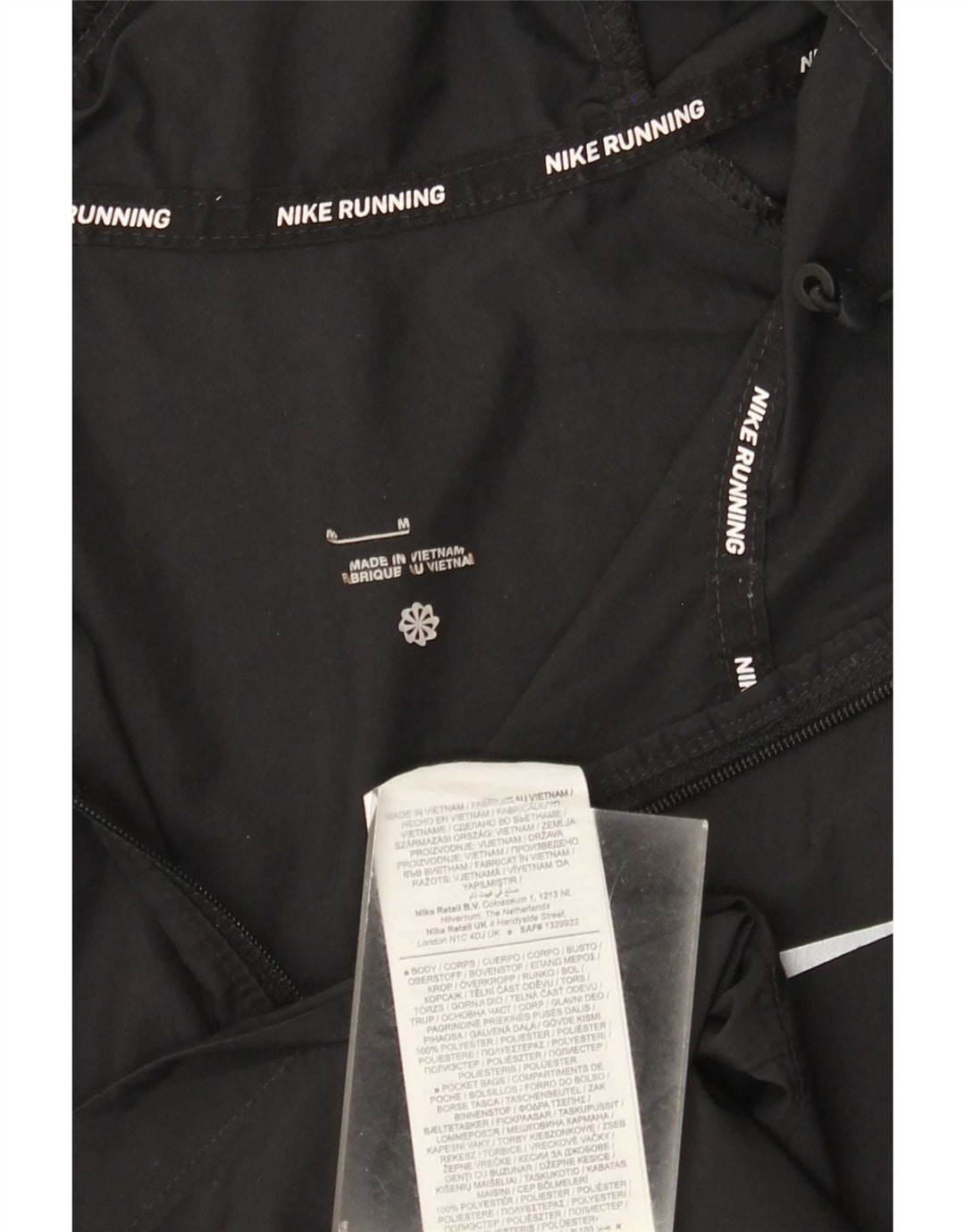 Nike Dame Løbe Hætte Træningsdragt Topjakke UK 14 Medium Sort