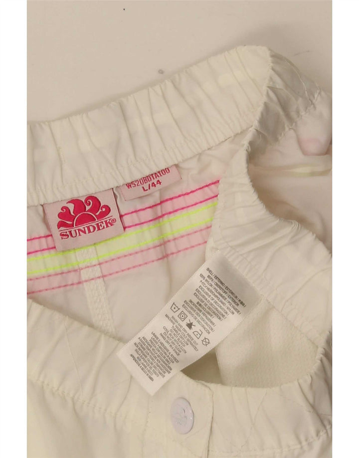Sundek Svømmeshorts til kvinder UK 16 Large White Nylon