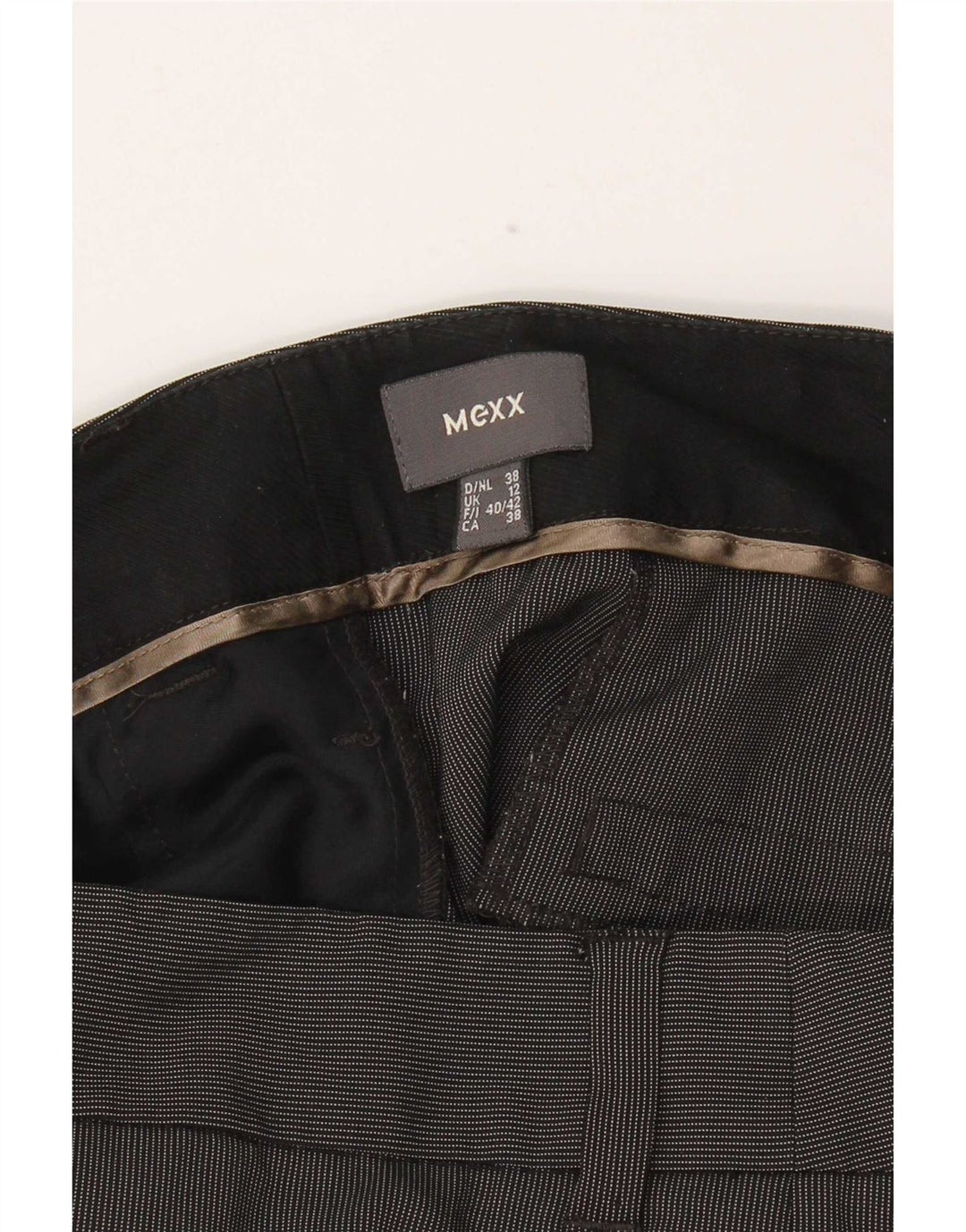 Mexx Womens 2-knaps 2-delt jakkesæt UK 12 Medium W30 L33 Grå nålestribe