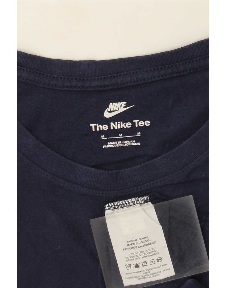 Nike Herre T-shirt Top Medium Marineblå Bomuld