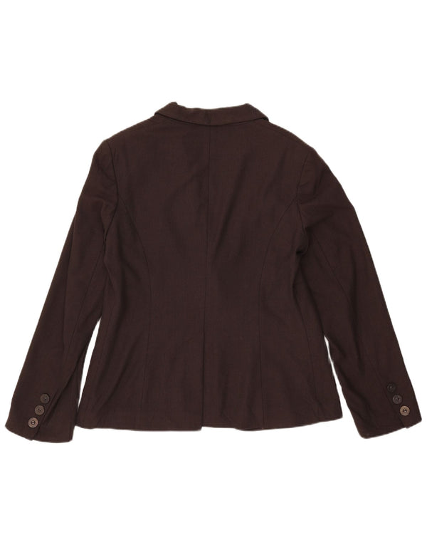 Marks & Spencer Dame 1-knaps blazerjakke UK 14 Medium Brun
