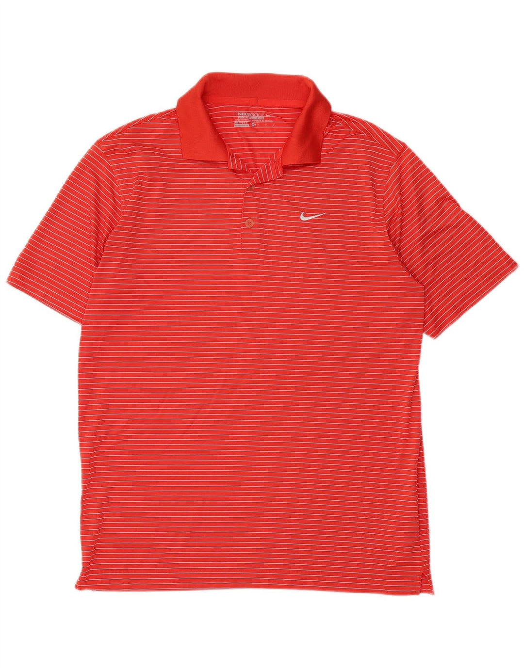 Nike Dri Fit poloshirt til mænd mellem rød stribet polyester