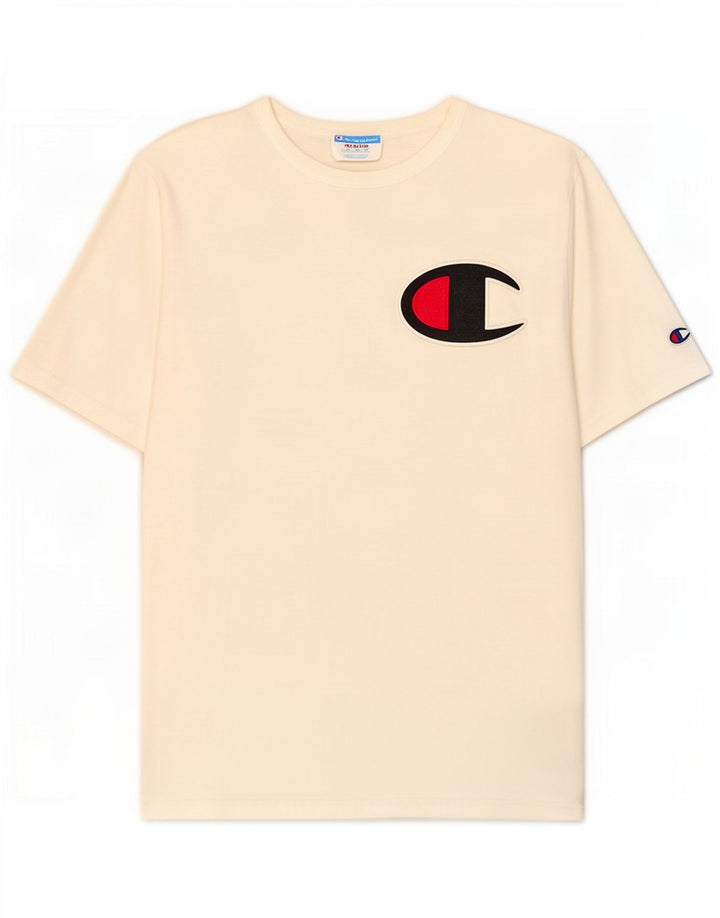 Champion Herre Grafisk T-Shirt Top Medium White