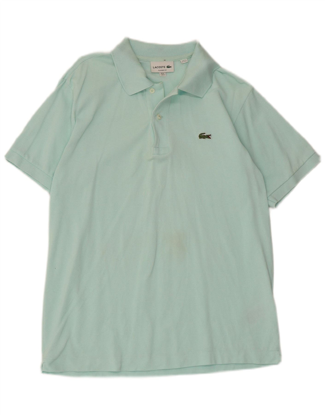 Lacoste herre klassisk pasform poloshirt størrelse 4 Medium turkis bomuld