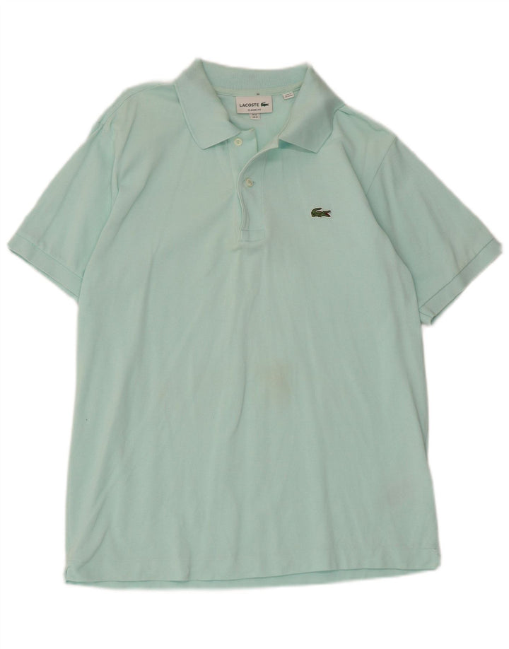 Lacoste herre klassisk pasform poloshirt størrelse 4 Medium turkis bomuld