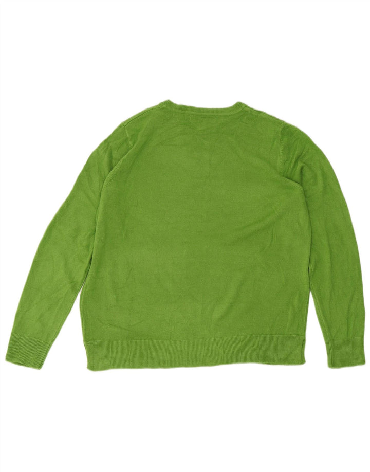 Marks & Spencer Dame sweater med rund hals DK 12 Medium Grøn Akryl