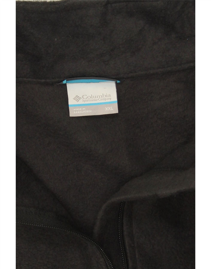 COLUMBIA Fleece Jumper med lynlås til mænd 2XL Grå Colourblock Polyester