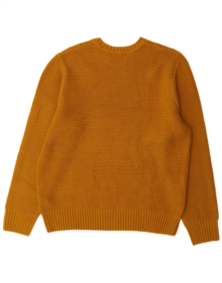 Marks & Spencer Herre sweater med rund hals, stor gul akryl