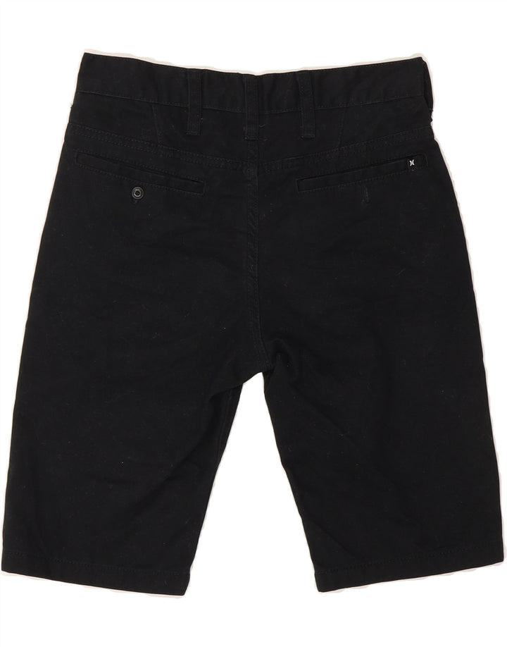 HURLEY Boys Chino Shorts 13-14 Years W26 Black Vintage Hurley and Second-Hand Hurley from Messina Hembry 