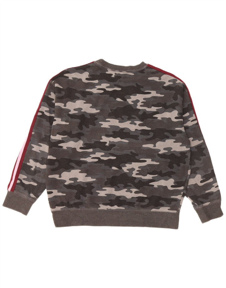 EDDIE BAUER Dame Sweatshirt Jumper UK 14 Medium Grey Camouflage