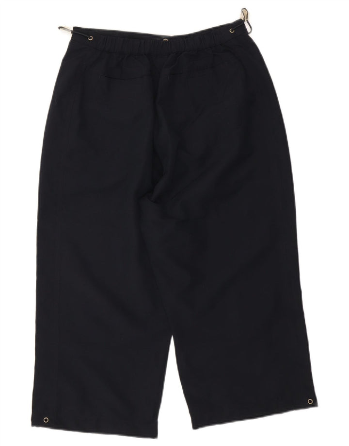 REEBOK Højtaljede Capribukser til kvinder UK 12 Medium W28 L19 Marineblå