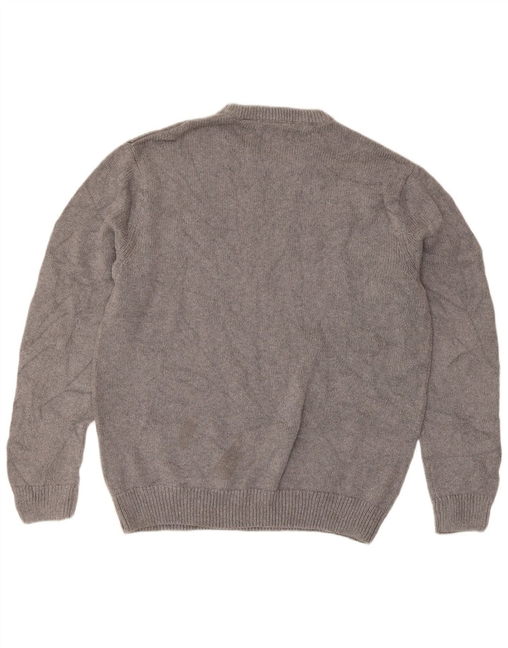Chaps Herre Regular Fit Crew Neck Jumper Sweater Stor Grå Bomuld