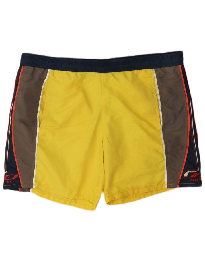 Reebok Herre Sportshorts Stor Gul Colourblock