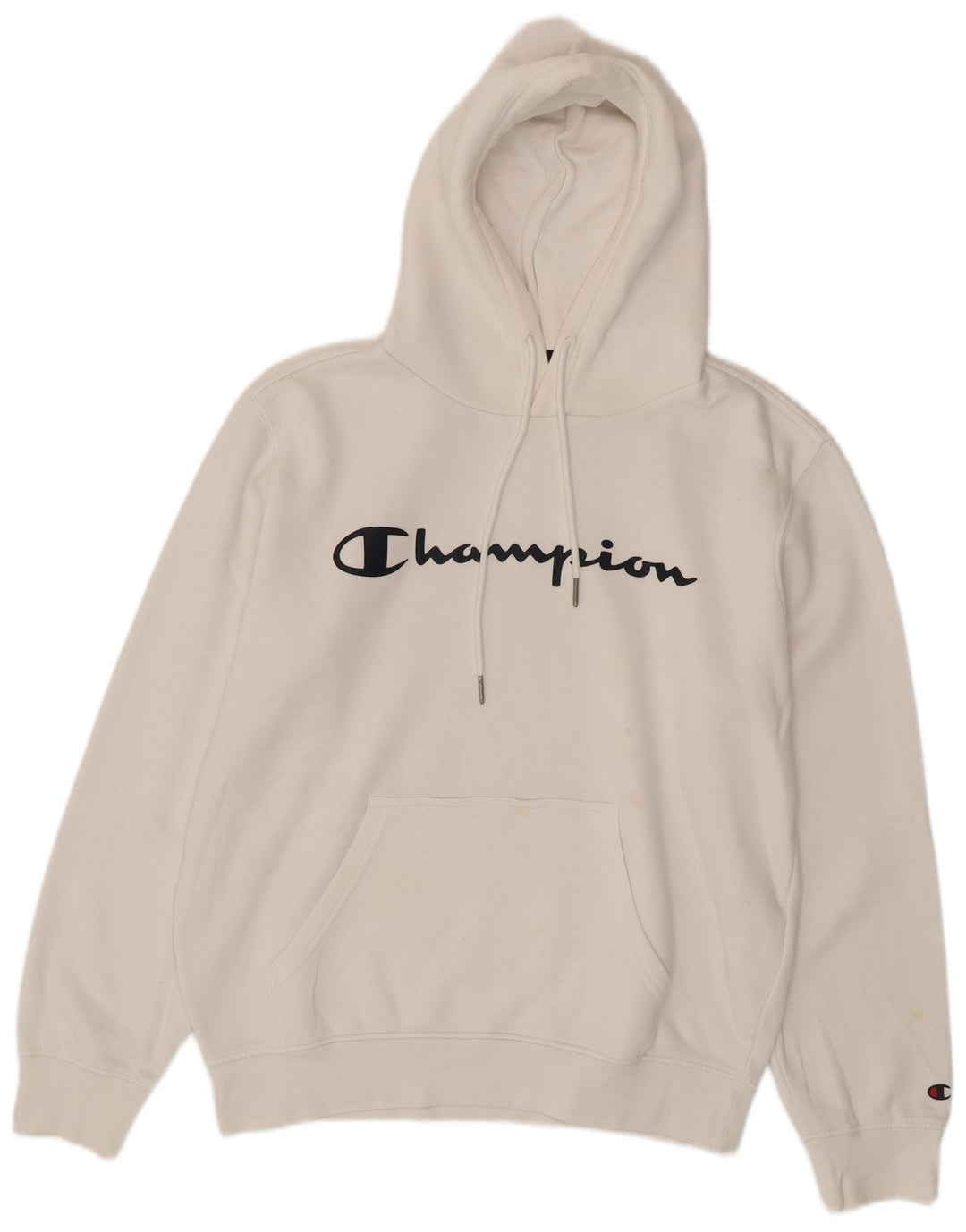 Champion Herre grafisk hættetrøje Jumper Medium hvid bomuld